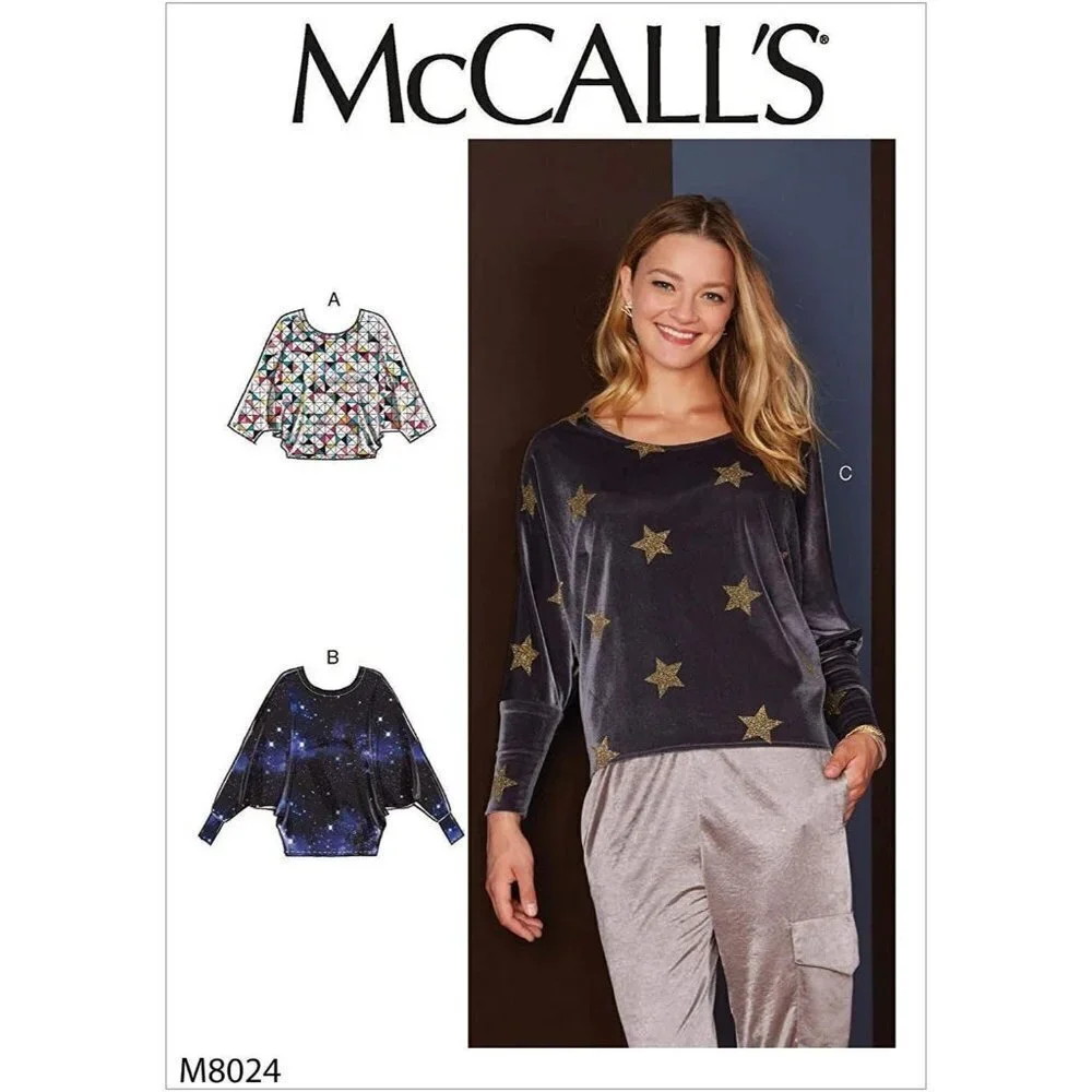 McCall's Sewing Pattern 10414 8024 Misses Tops Size 8-22